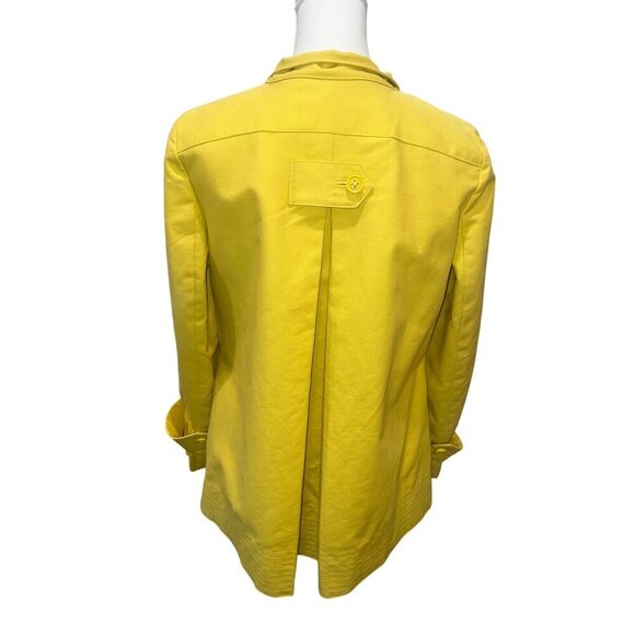 Talbots | Yellow Coat Jacket Pleated Back‎ Button Accents | Size 8 - Picture 2 of 9